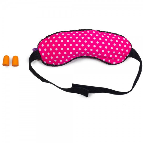 VIAGGI Microbeads Eye Mask With Ear Plugs - Pink